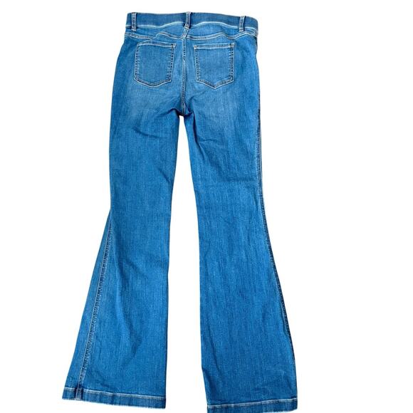 Spanx Flare Jeans Pull On Bootcut Denim Jeggings Large Shaping Style - Picture 1 of 6